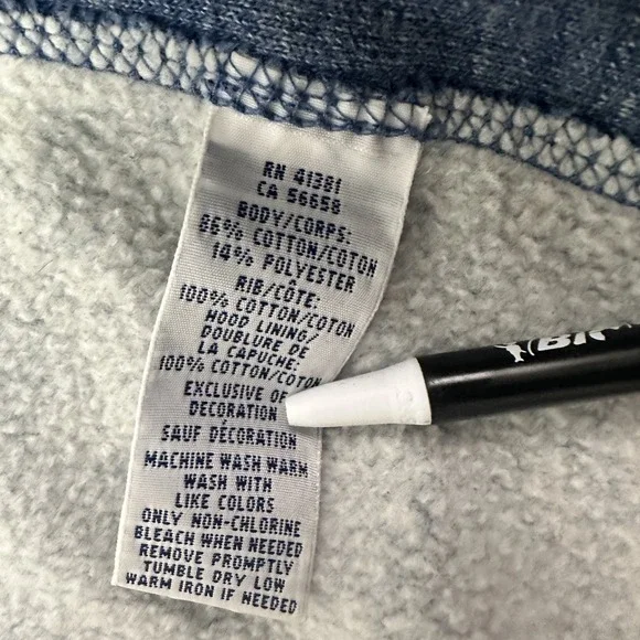 polo Ralph Lauren mens hoodie full zip blue jacket size large pony embroidered - Picture 6 of 12